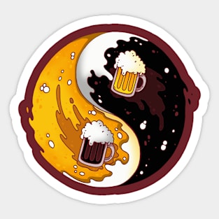 Ying Yang Beer Sticker